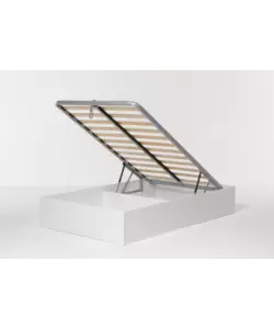 LETTO PIAZZA E MEZZA CONTENITORE "BED BOX" BIANCO 120X190 CM